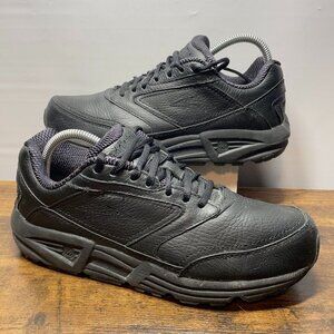 Brooks Addiction Walker Mens Walking Shoes Size 10B Black Leather Sneakers